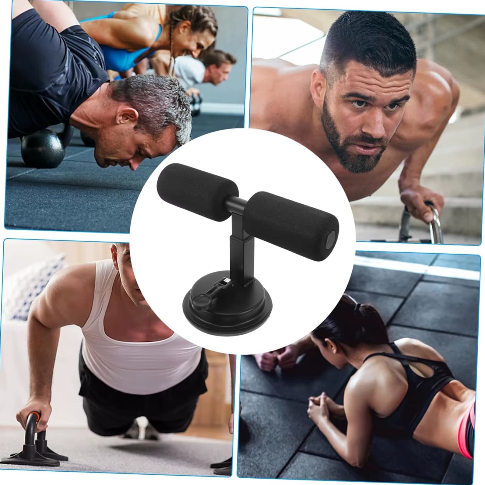 Revolutionize Your Core Workout with the Suction Cup Sit-Up Assistance Device - The Ultimate Portable Ab Trainer for Home and Gym!
