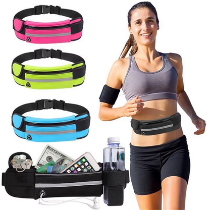 Professional Running Waist Bag for Men and Women - Comfortable Fanny Pack with Safety Tape for Gym, Cycling, and Phone Storage
