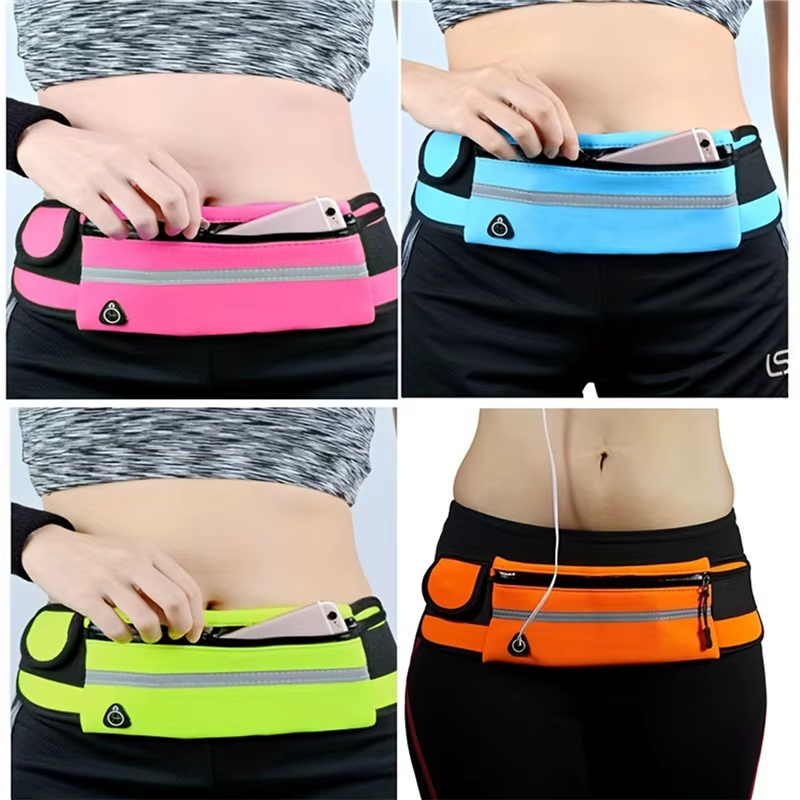 Professional Running Waist Bag for Men and Women - Comfortable Fanny Pack with Safety Tape for Gym, Cycling, and Phone Storage