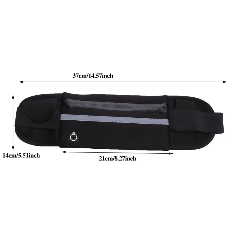Professional Running Waist Bag for Men and Women - Comfortable Fanny Pack with Safety Tape for Gym, Cycling, and Phone Storage