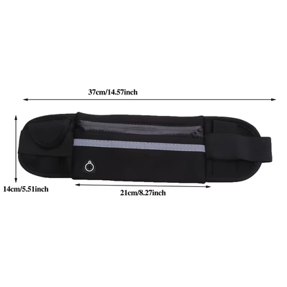 Professional Running Waist Bag for Men and Women - Comfortable Fanny Pack with Safety Tape for Gym, Cycling, and Phone Storage