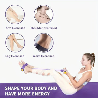 Transform Your Workout with the 6-Tube Elastic Yoga Resistance Band - Perfect for Total Body Stretching and Strength Training!